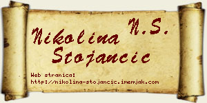 Nikolina Stojančić vizit kartica